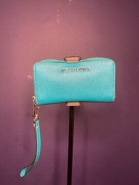 Michael Kors Turquoise Wristlet Wallet